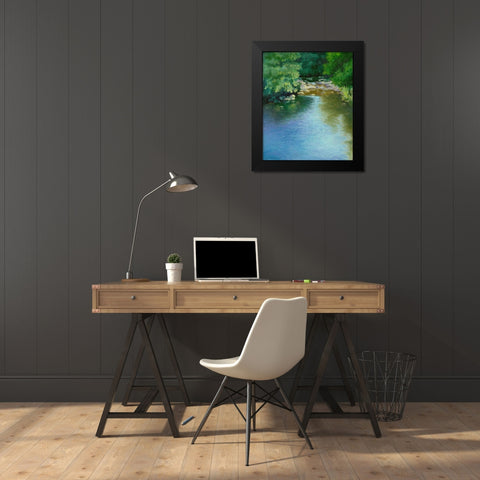 Reflections Black Modern Wood Framed Art Print by Weber, Mary Jean