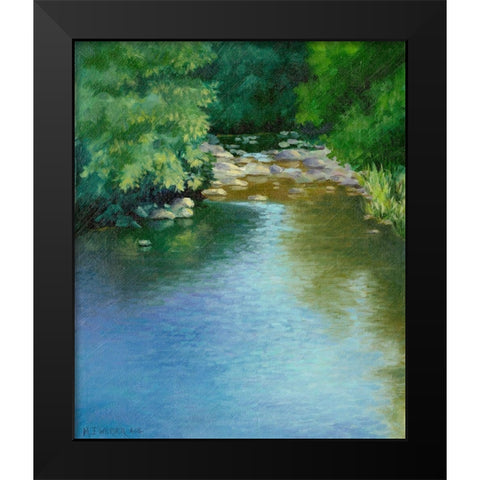 Reflections Black Modern Wood Framed Art Print by Weber, Mary Jean