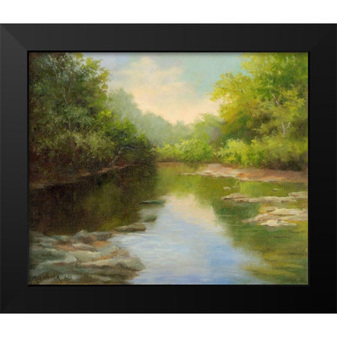 OBannon Summer Creek Black Modern Wood Framed Art Print by Weber, Mary Jean