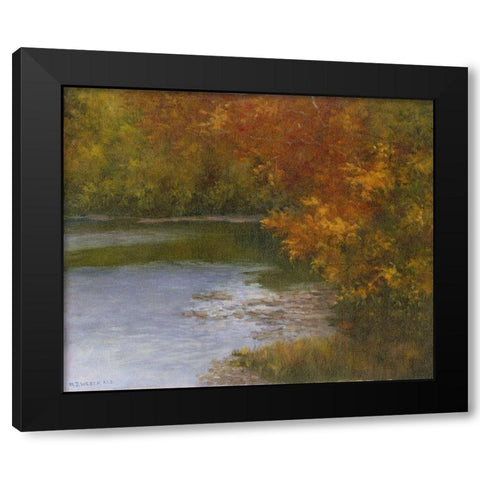 Rivershade Black Modern Wood Framed Art Print by Weber, Mary Jean