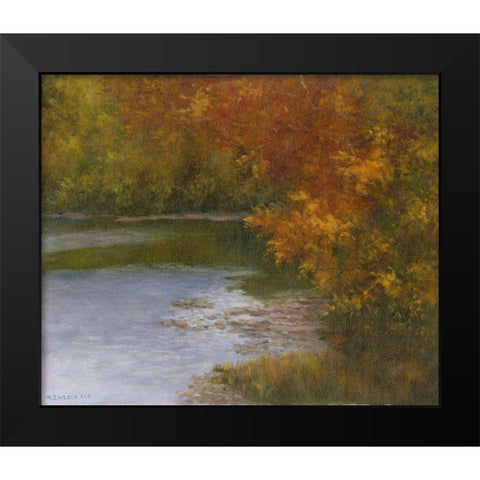 Rivershade Black Modern Wood Framed Art Print by Weber, Mary Jean