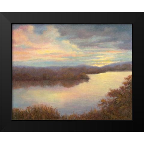 Mississippi Glow Black Modern Wood Framed Art Print by Weber, Mary Jean