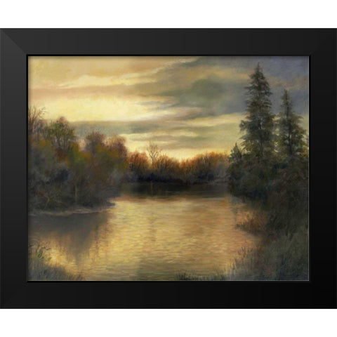 Golden Moments Black Modern Wood Framed Art Print by Weber, Mary Jean