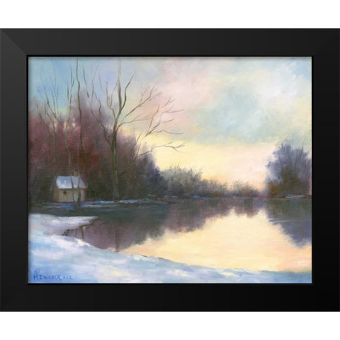 Winter Glow Black Modern Wood Framed Art Print by Weber, Mary Jean