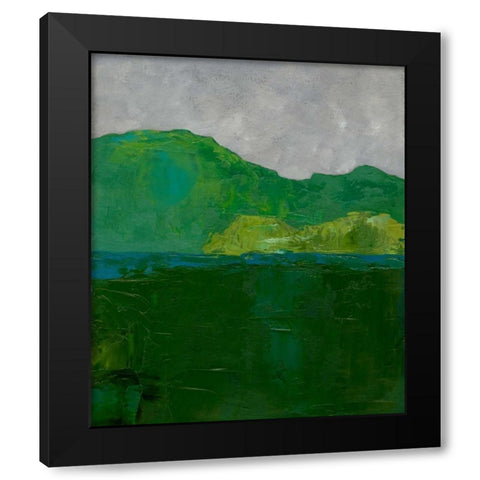 Blue Ridge II Black Modern Wood Framed Art Print with Double Matting by Zarris, Chariklia