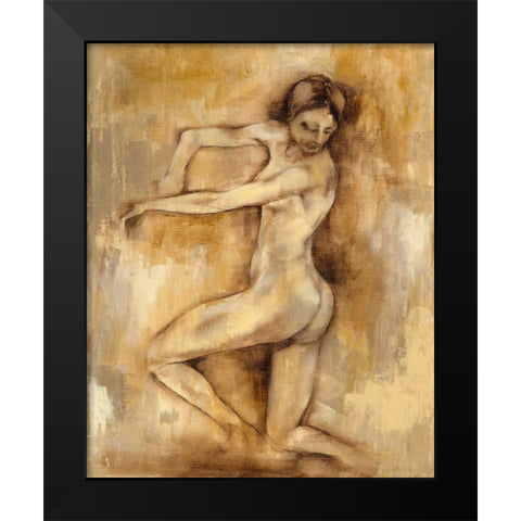 Nude Figure Study III Black Modern Wood Framed Art Print by Goldberger, Jennifer