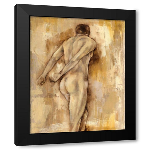 Nude Figure Study IV Black Modern Wood Framed Art Print by Goldberger, Jennifer