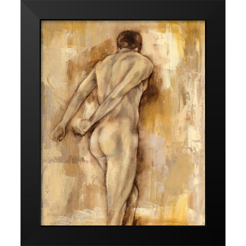 Nude Figure Study IV Black Modern Wood Framed Art Print by Goldberger, Jennifer