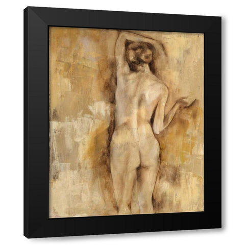 Nude Figure Study V Black Modern Wood Framed Art Print with Double Matting by Goldberger, Jennifer
