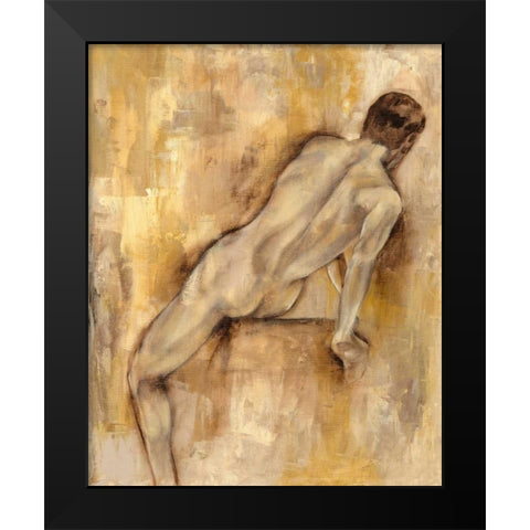 Nude Figure Study VI Black Modern Wood Framed Art Print by Goldberger, Jennifer