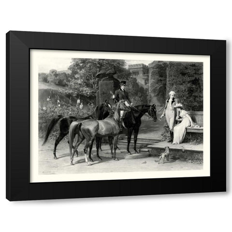 The Wedding Gift Black Modern Wood Framed Art Print by Waller, S.E.