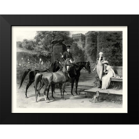 The Wedding Gift Black Modern Wood Framed Art Print by Waller, S.E.