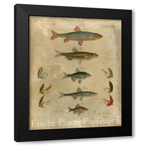 Pisces Composition I Black Modern Wood Framed Art Print by Vision Studio