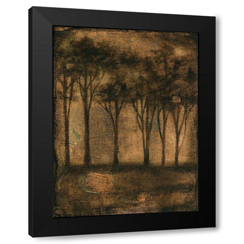 Bronzed Treeline I Black Modern Wood Framed Art Print by Goldberger, Jennifer