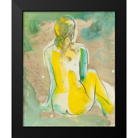 Figure in Relief I Black Modern Wood Framed Art Print by Goldberger, Jennifer