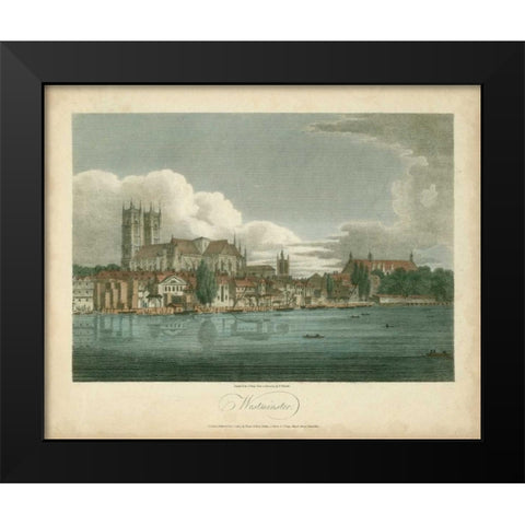 View of Westminster Black Modern Wood Framed Art Print by Greig, J.