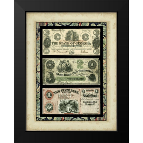 Money, Money, Money I Black Modern Wood Framed Art Print by Unknown