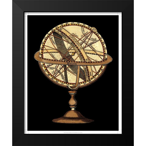 Sphere of the World II Black Modern Wood Framed Art Print by Vision Studio
