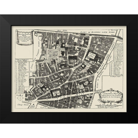 Quays of London II Black Modern Wood Framed Art Print by Unknown