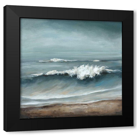 Sea Foam Black Modern Wood Framed Art Print by Long, Christina