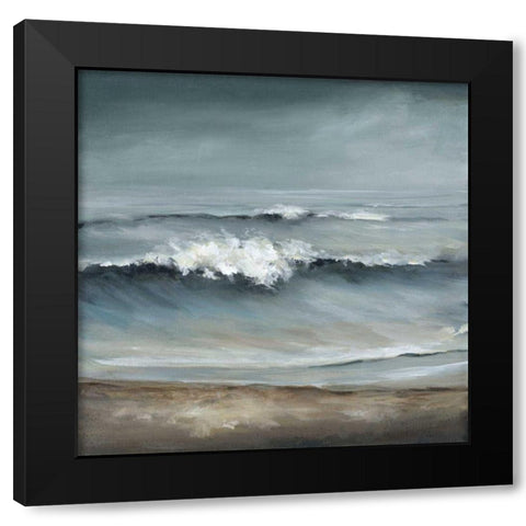 Longing Black Modern Wood Framed Art Print with Double Matting by Long, Christina