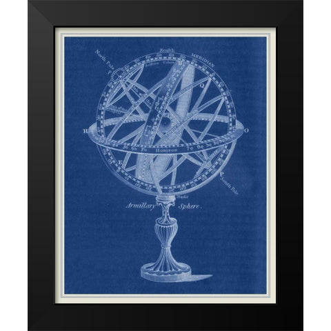 Armillary Sphere I Black Modern Wood Framed Art Print by Vision Studio