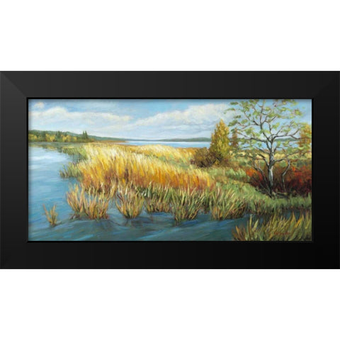 Marsh Edge Black Modern Wood Framed Art Print by Pfannmuller, A. A.