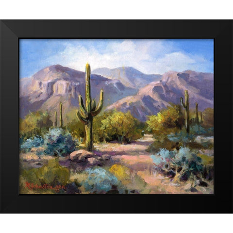 Catalina Mountain Foothills Black Modern Wood Framed Art Print by Johnston, Maxine