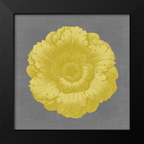 Gilded Rosette VI Black Modern Wood Framed Art Print by Vision Studio