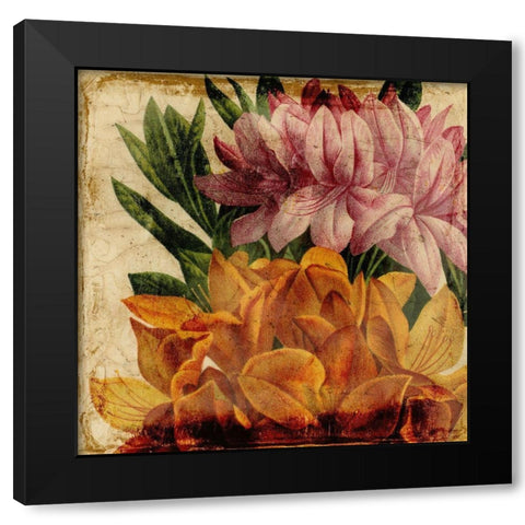 Vibrant Floral II Black Modern Wood Framed Art Print by Vision Studio