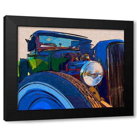 Classic Cruisin I Black Modern Wood Framed Art Print with Double Matting by Head, Danny