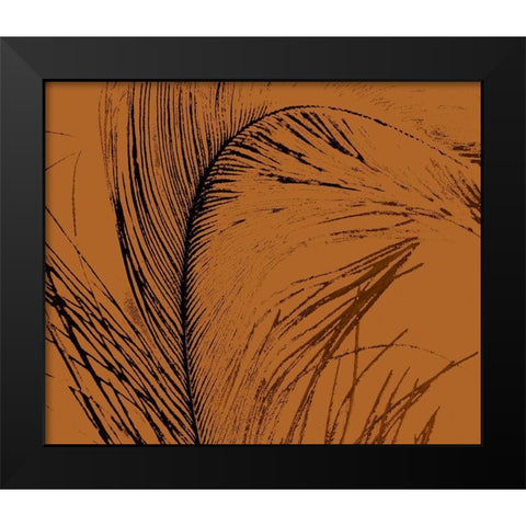 Feathered Impression I Black Modern Wood Framed Art Print by Vision Studio
