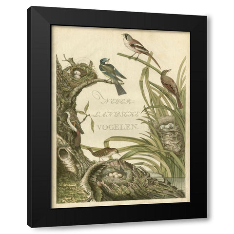Sanctuary for Birds Black Modern Wood Framed Art Print with Double Matting by Nozeman