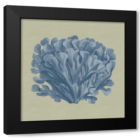 Chambray Coral III Black Modern Wood Framed Art Print with Double Matting by Vision Studio