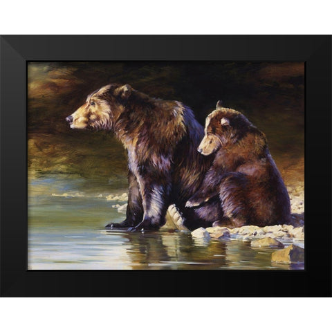 Small Mother Love (ASH) Black Modern Wood Framed Art Print by Chapman, Julie T.