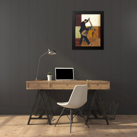 Dance III Black Modern Wood Framed Art Print by Wyatt Jr., Norman