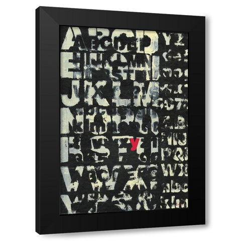 Why? Black Modern Wood Framed Art Print with Double Matting by Wyatt Jr., Norman