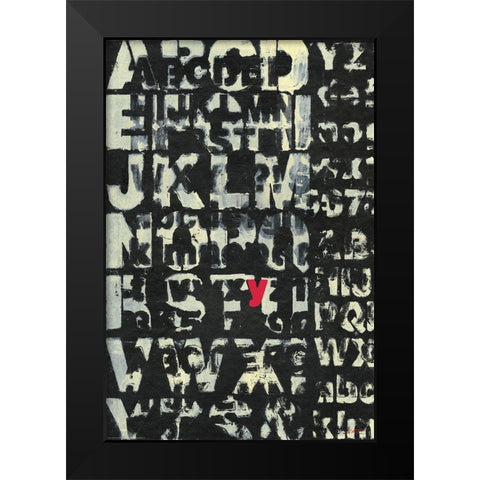 Why? Black Modern Wood Framed Art Print by Wyatt Jr., Norman