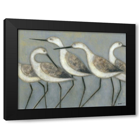 Shore Birds I Black Modern Wood Framed Art Print with Double Matting by Wyatt Jr., Norman