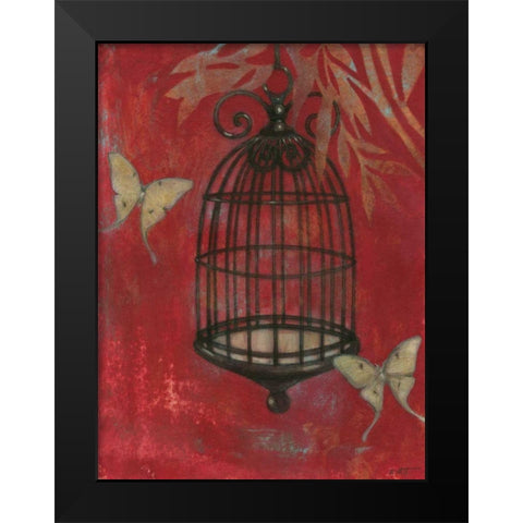 Asian Bird Cage I Black Modern Wood Framed Art Print by Wyatt Jr., Norman