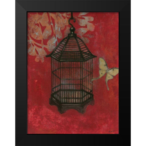Asian Bird Cage II Black Modern Wood Framed Art Print by Wyatt Jr., Norman