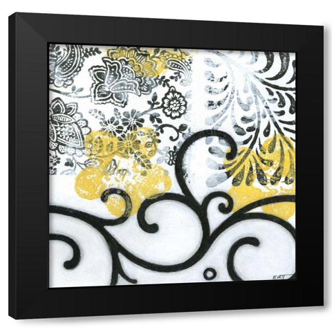 Opulence IV Black Modern Wood Framed Art Print with Double Matting by Wyatt Jr., Norman
