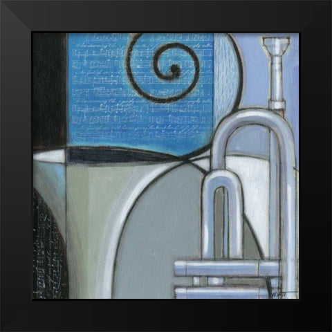 Cool Jazz I Black Modern Wood Framed Art Print by Wyatt Jr., Norman