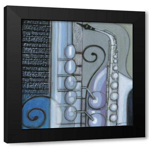 Cool Jazz IV Black Modern Wood Framed Art Print by Wyatt Jr., Norman