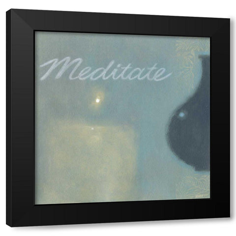 Meditate Black Modern Wood Framed Art Print with Double Matting by Wyatt Jr., Norman