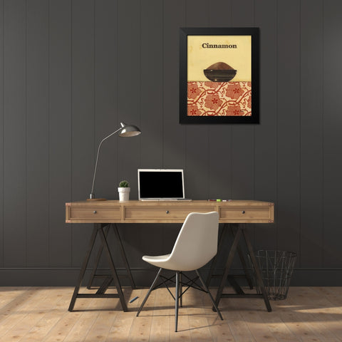 Exotic Spices - Cinnamon Black Modern Wood Framed Art Print by Wyatt Jr., Norman