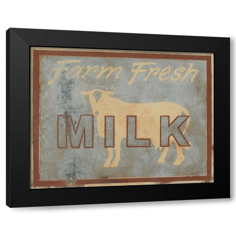 Milk Black Modern Wood Framed Art Print by Wyatt Jr., Norman