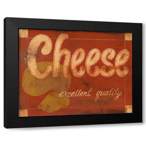 Cheese Black Modern Wood Framed Art Print by Wyatt Jr., Norman