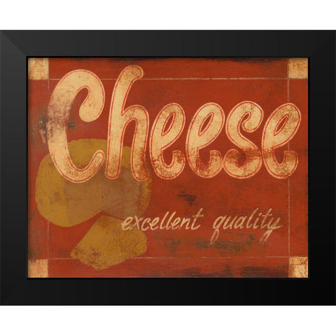 Cheese Black Modern Wood Framed Art Print by Wyatt Jr., Norman