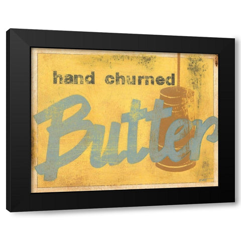 Butter Black Modern Wood Framed Art Print with Double Matting by Wyatt Jr., Norman